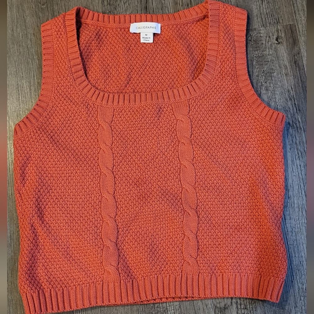 CALIA by Carrie Underwood Rust Knit Top